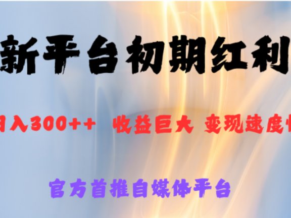 全新新短视频平台，巨头之作，想吃初期红利的速度